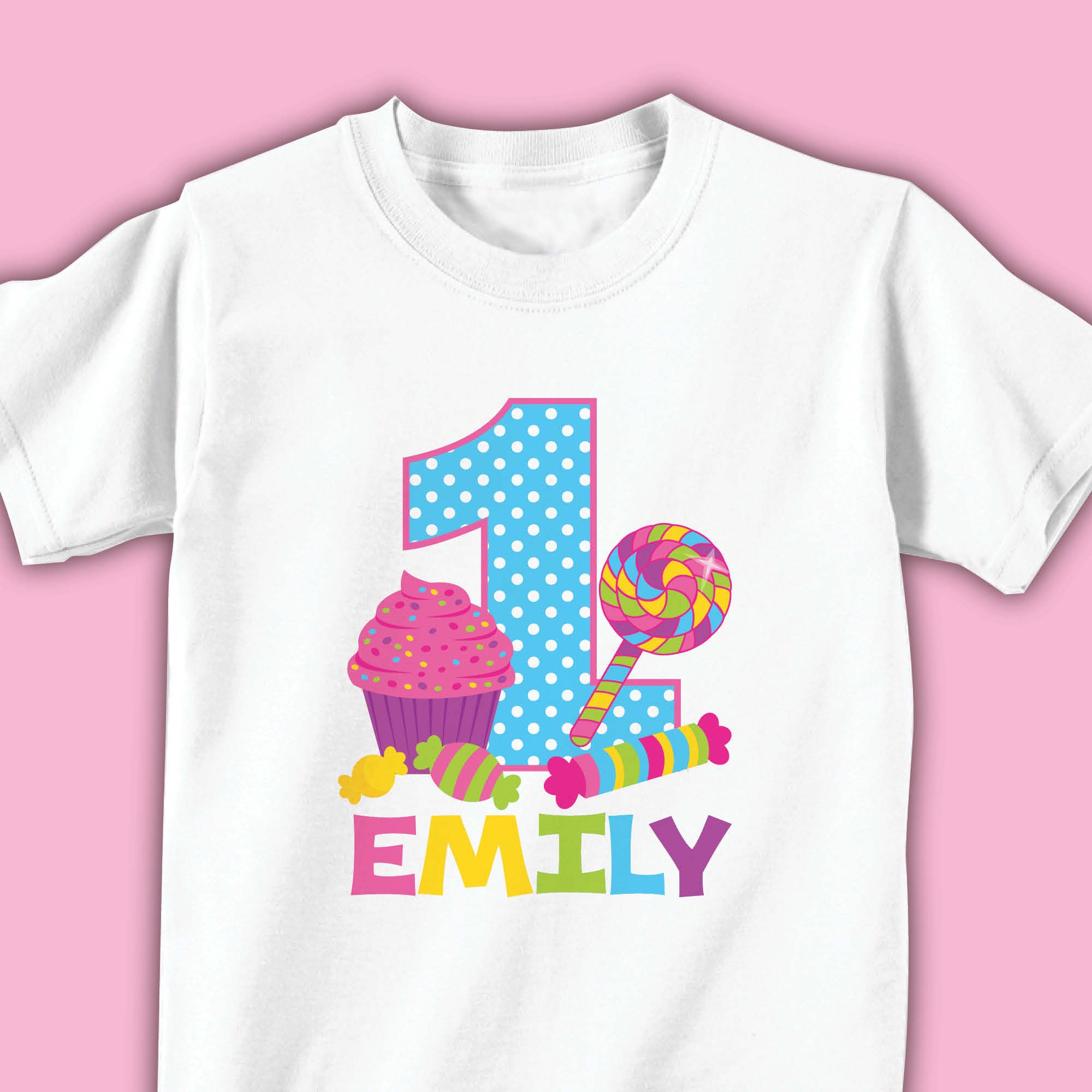 candy theme birthday shirt or bodysuit