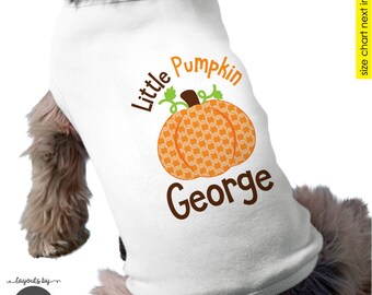 pumpkin dog shirt • personalized dog shirt • dog halloween costume • dog halloween shirt
