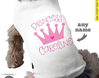 Princess Dog Shirt Personalized with Name