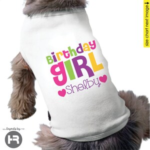 girl dog birthday shirt • personalized dog birthday outfit