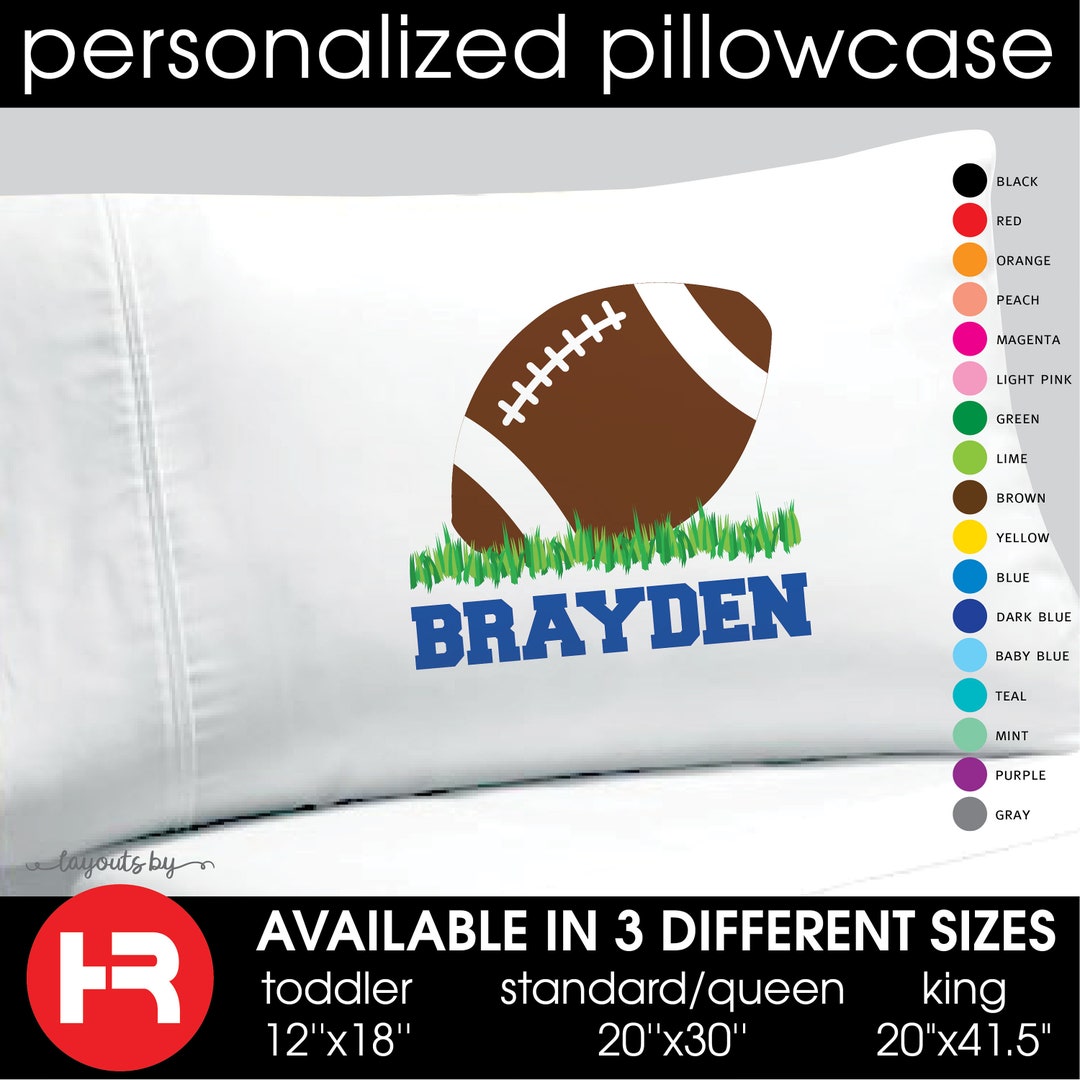 Football Pillowcase Boys Personalized Football Pillow Case Decorative