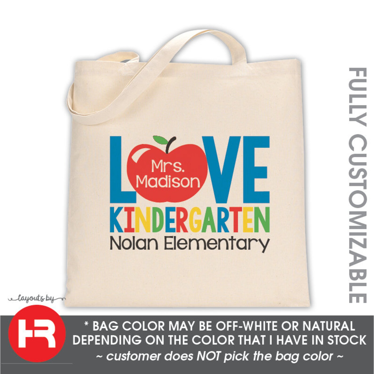 Teacher Bag Personalized Kindergarten Teacher Tote Bag Etsy