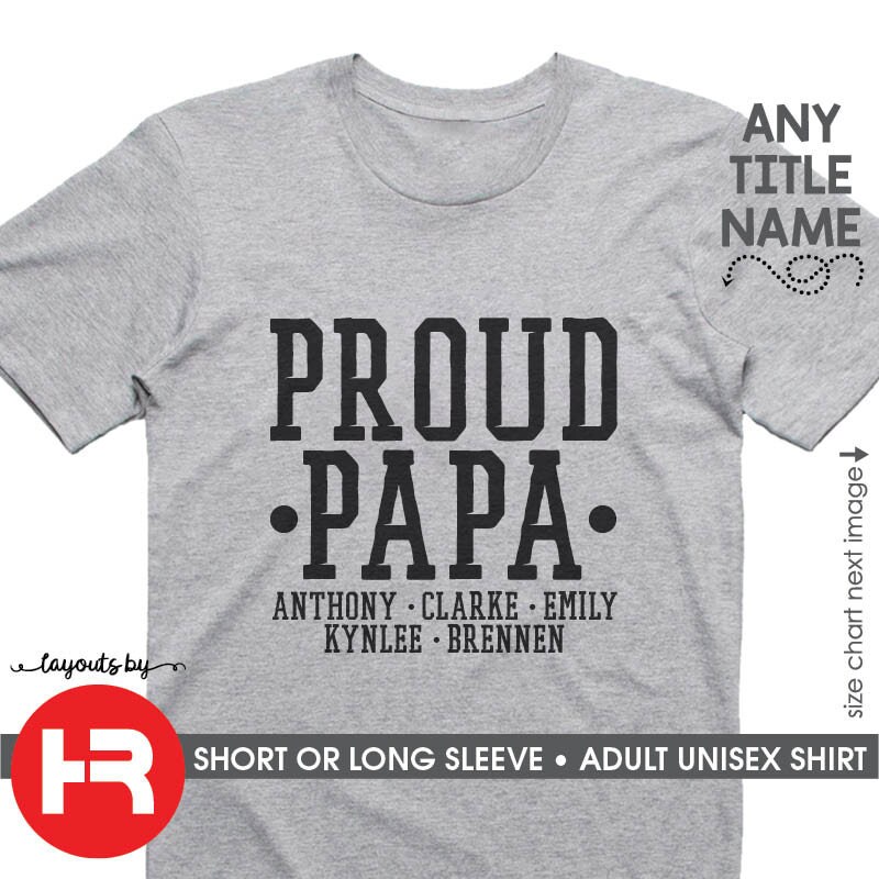 Papa Shirt Proud Papa T-shirt Papa 
