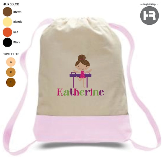 Gymnastics Backpack Personalized Backpack Custom Gymnast Etsy