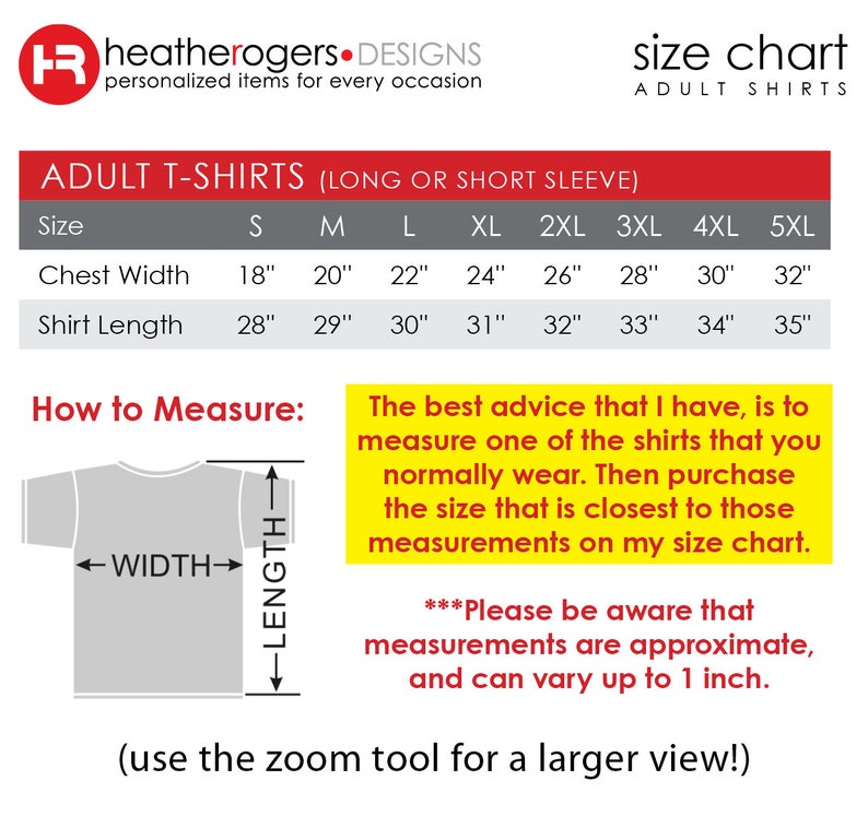 Puede incluir: Tabla de tallas de camisetas para adultos, con medidas de ancho de pecho de 45.7 cm a 81.3 cm y largos de camisa de 71.1 cm a 88.9 cm. Incluye un diagrama de medici&oacute;n. El texto aconseja medir una camiseta habitual.