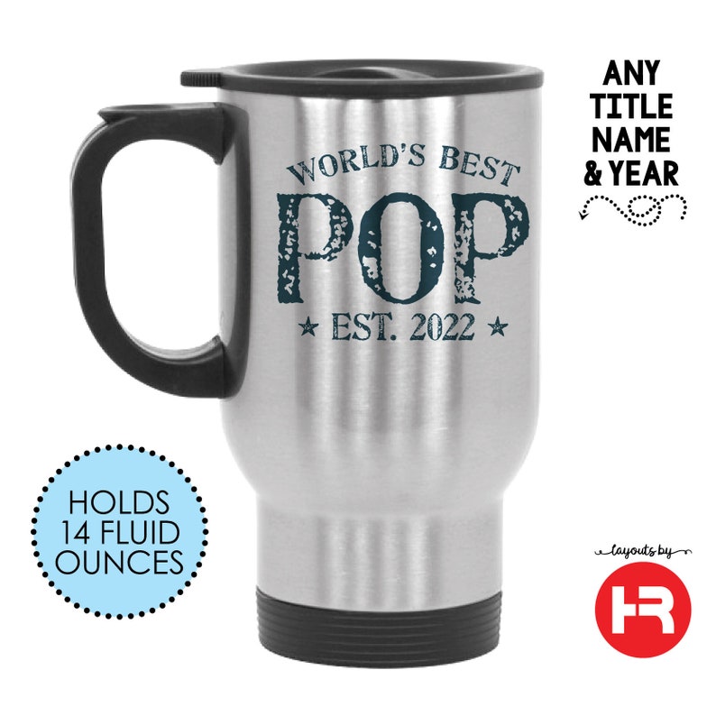 World's best pop pop Stainless Steel Travel coffee Mug pop pop coffee Mug Father's Day Gift pop Pop birthday Gift or christmas Gift image 3