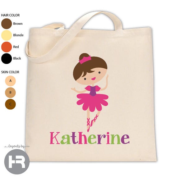 monogrammed ballet bag