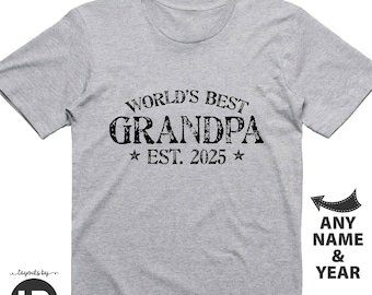 grandpa t-shirt • world's best grandpa shirt • custom father's day gift • grandparent christmas or birthday present • baby announcement tee