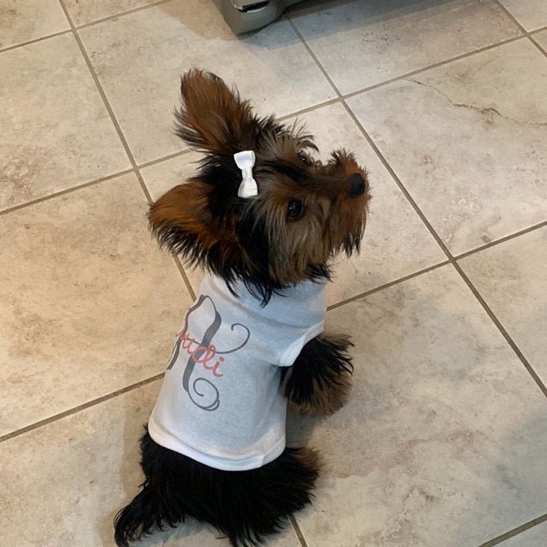 monogram dog shirt custom personalized dog outfit image 5