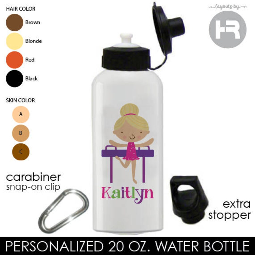 Gymnastics Water Bottle Gymnastic Personalized Kids Water Bottle