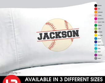 personalized baseball pillow case