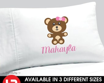 teddy bear v pillow case