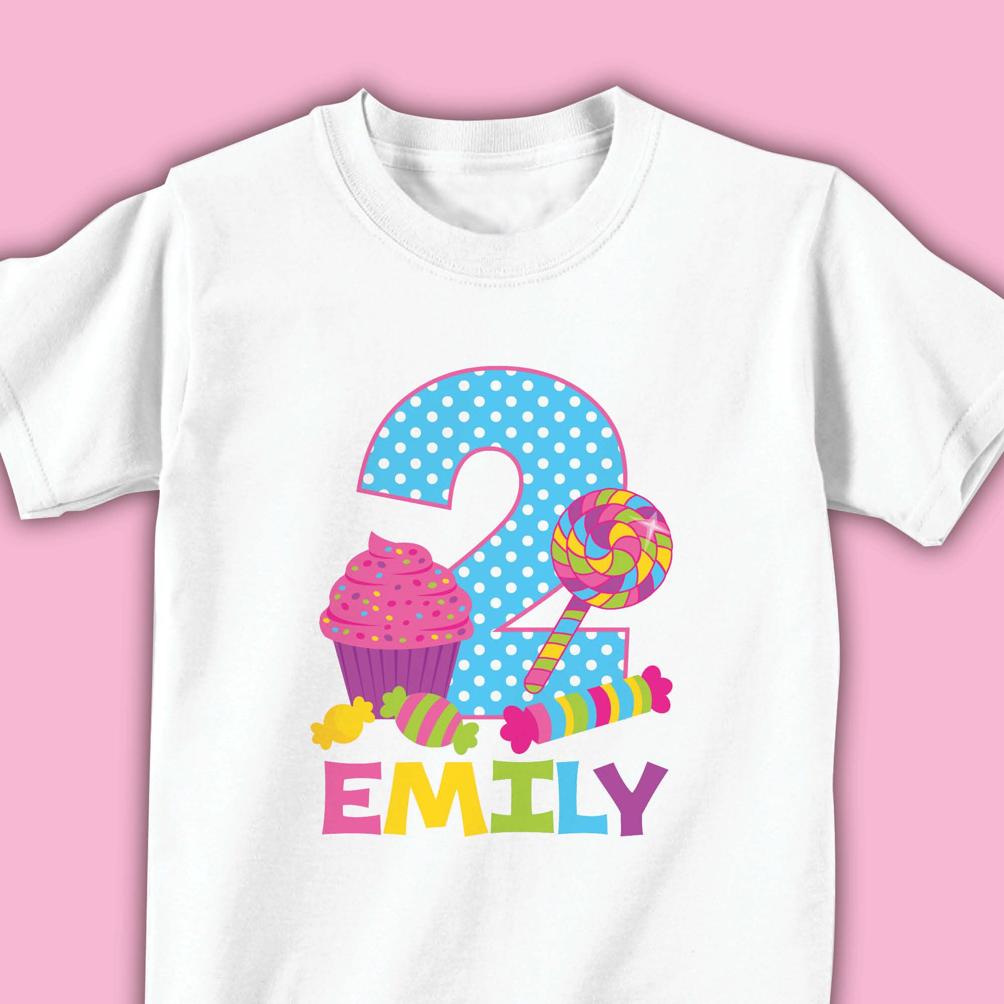 candy theme birthday shirt or bodysuit