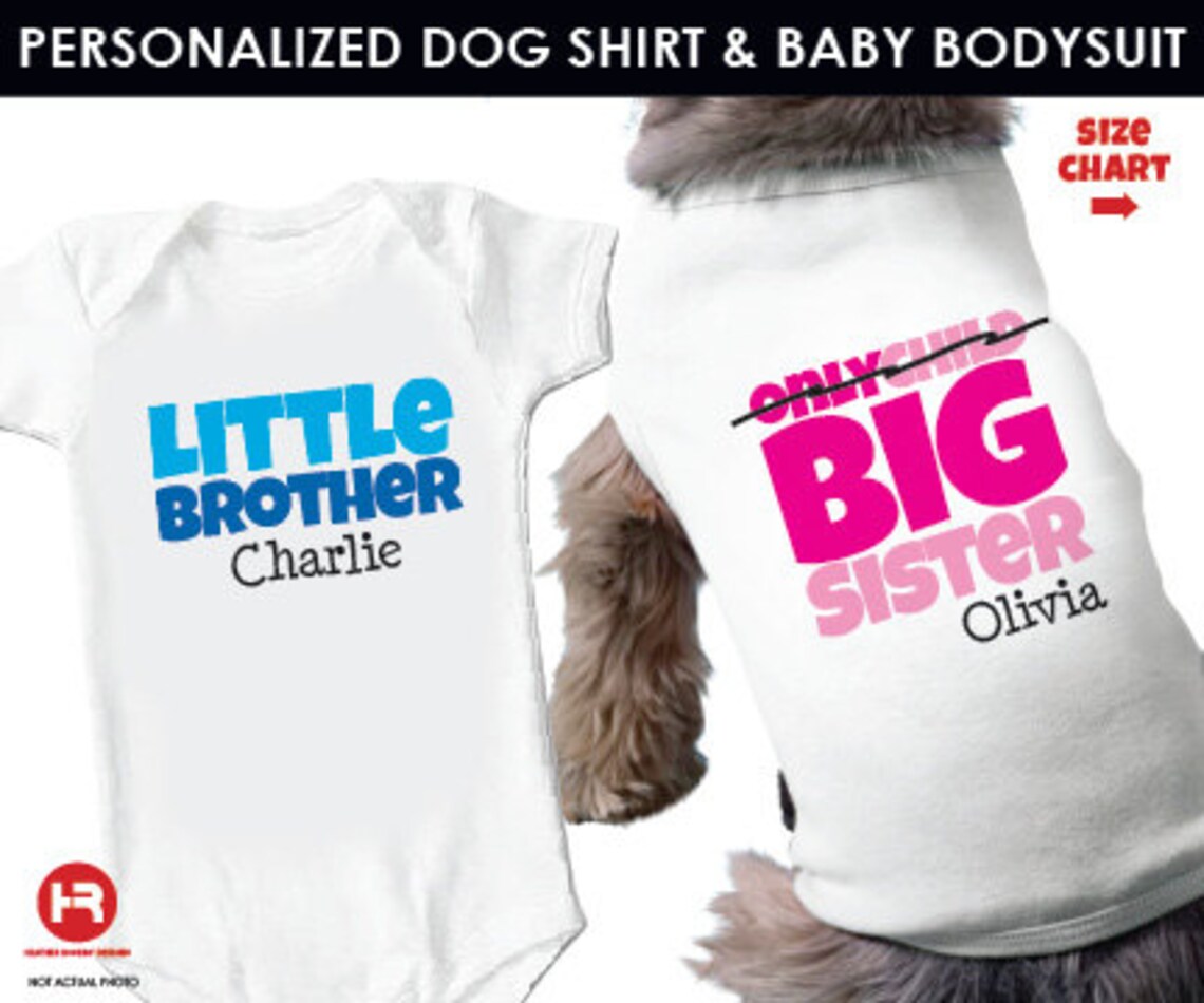big brother little sister dog shirts