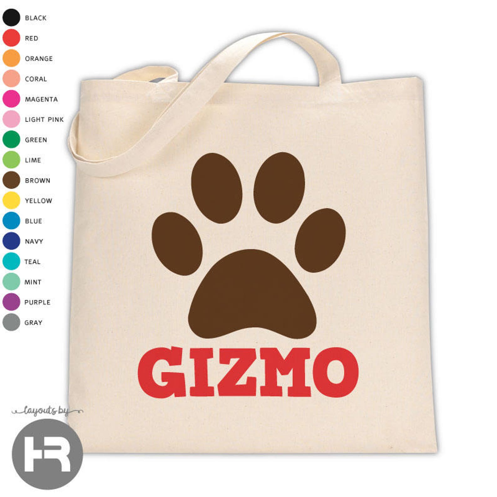 Dog Tote Bag Custom Personalized Dog Bag Etsy