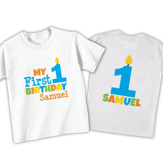 First birthday shirt with name hotsell