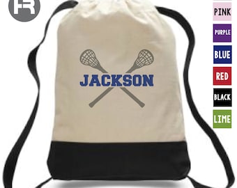 LACROSSE BACKPACK GEAR BAG PERSONALIZED FREE NAME AND NUMBER ONLY 