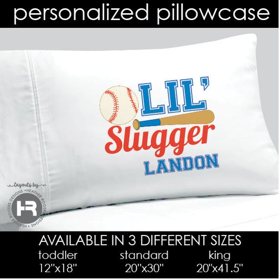 Baseball Pillowcase Boys Personalized Pillow case Etsy
