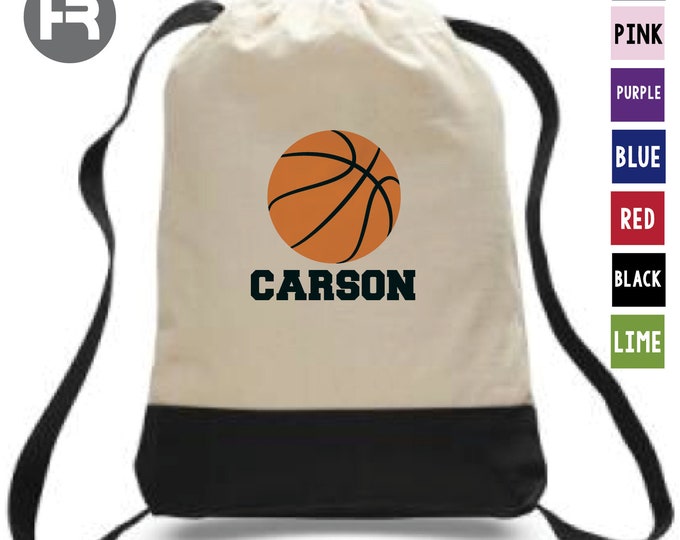 basketball backpack monogram with name • personalized basketball birthday gift • summer camp bag • custom basketball team gift