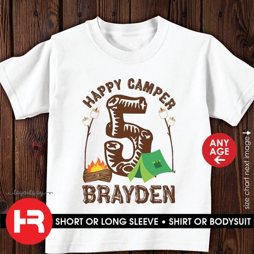 Camping birthday shirt. Tent birthday shirt. Customize it Etsy