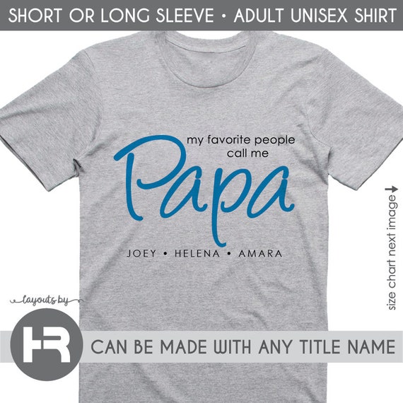 personalized papa t shirts
