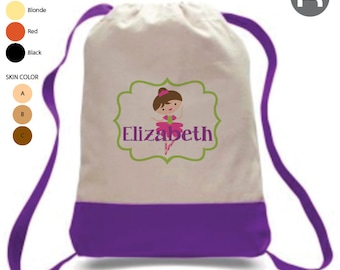 ballerina backpack • personalized backpack • personalized ballet bag • summer camp bag