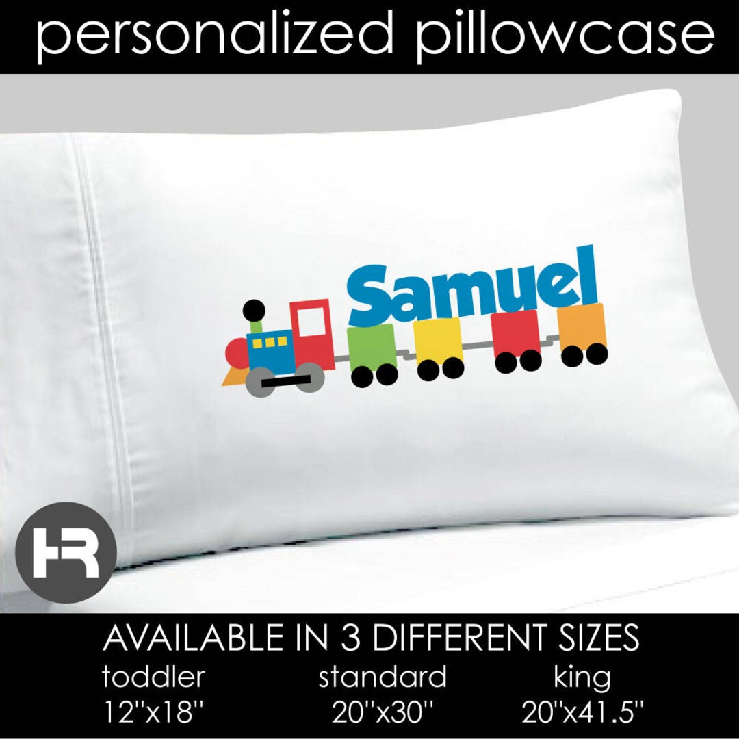 Train Pillowcase Boys Decorative Personalized Pillow Case Train Bedding