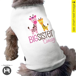 dog big sister shirt • giraffe big sister t-shirt • personalized baby pregnancy announcement