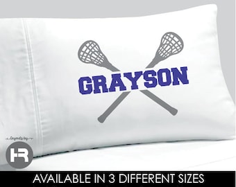 lacrosse pillowcase personalized bedding decor • team gift or birthday present