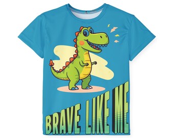 Camiseta infantil Brave Like Me Dinosaur / Top deportivo Mighty Heart
