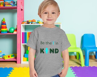 Camiseta para niños pequeños con mensaje positivo "Sé el 'yo' en Kind"
