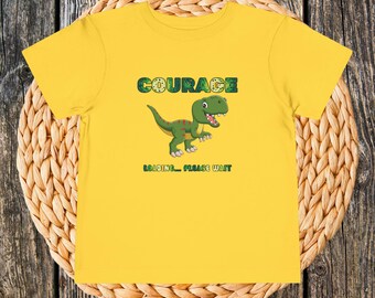 Camiseta gráfica para niños pequeños con dinosaurio T-Rex con coraje / Linda ilustración de T-Rex / Camiseta divertida y divertida para niños / Cargando, por favor espere