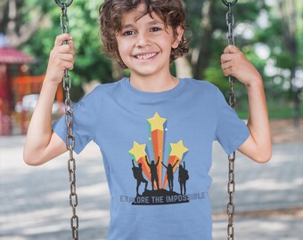 Camiseta unisex de algodón grueso / Motivacional / Inspiración / Exploración y senderismo / Sueña y cree