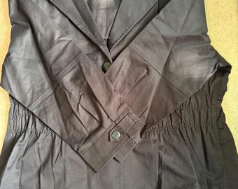 Joan Rivers QVC Vintage Y2K Rouched Waist Cotton Blazer Black Women’s XL
