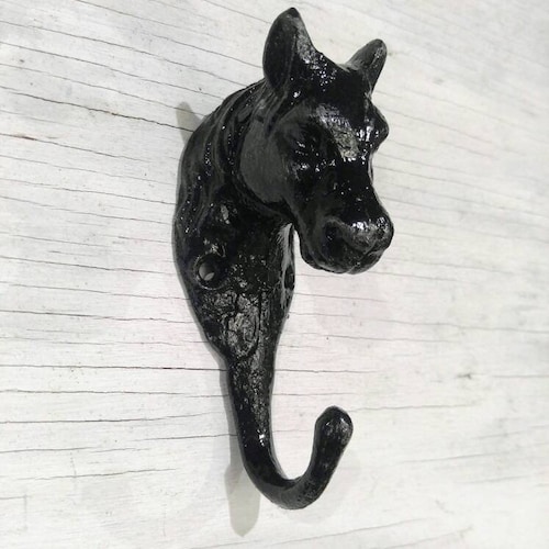 Horse Head Coat Hook Cast Iron Hooks Etsy