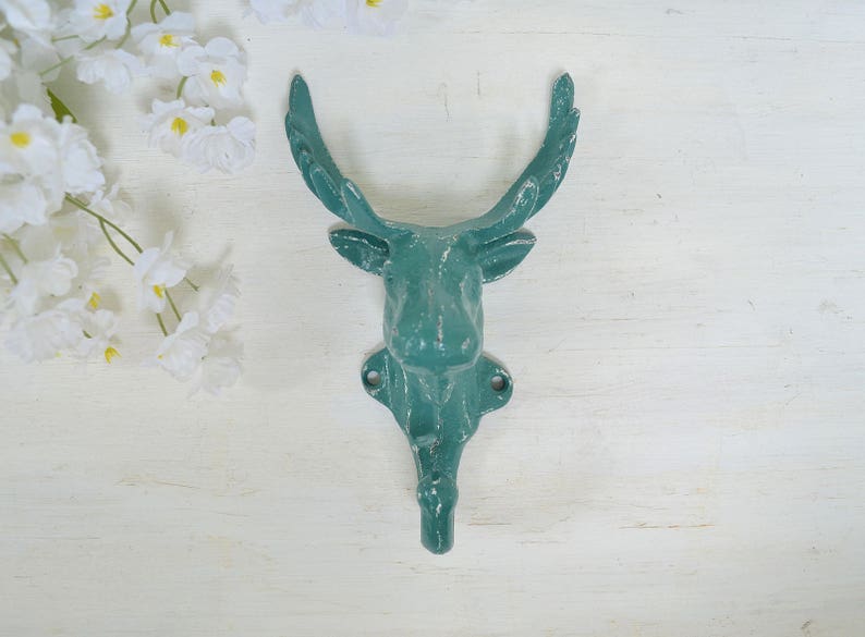 Moose Deer Hook Cast iron Wall Hook Coat Hook Key Hook Farmhouse Decor image 2