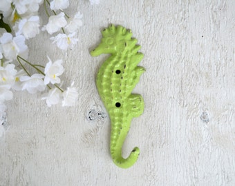 Cast iron Sea Horse Hook, Coat hook, Key Hook, Towel Hook, Beach Decor, Tropical Decor, Jewelry Holder