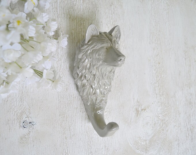 Wolf Dog Head Hook Resin Hook Coat Hook Dog Leash Hook Etsy