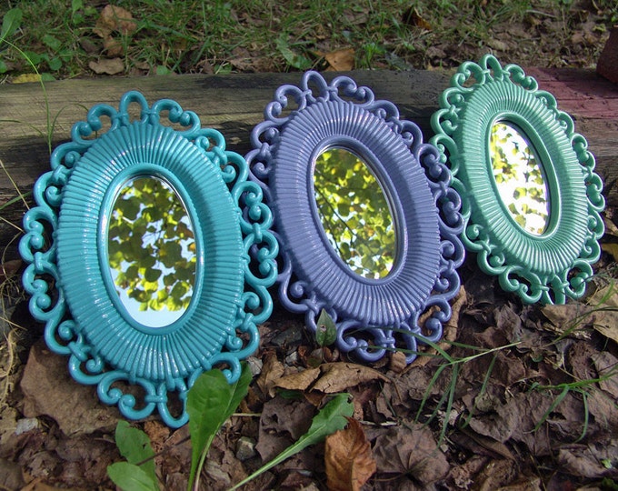 Wall Mirror Picture Frame Set Vintage Ornate Etsy