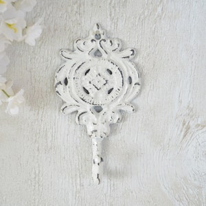 Ornate Cast Iron Wall Hook, Decortive Bathroom Wall Hook for Hand Towel or Towel, Key Hook, Jewerly Hook