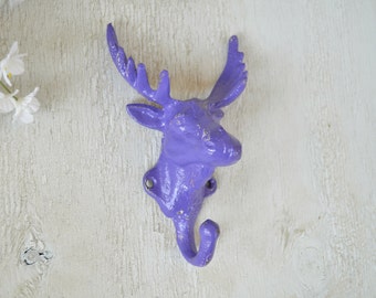 Moose Hook, Cast Iron, Wall Hook, Robe Hook, Key Hook, Towel Hook, Coat Hook, Animal Hook, Decorative Hook