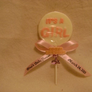 12 Chocolate It&#39;s A Girl Lollipop