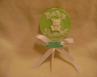 Chocolate Baby Shower Party Favor Lollipop