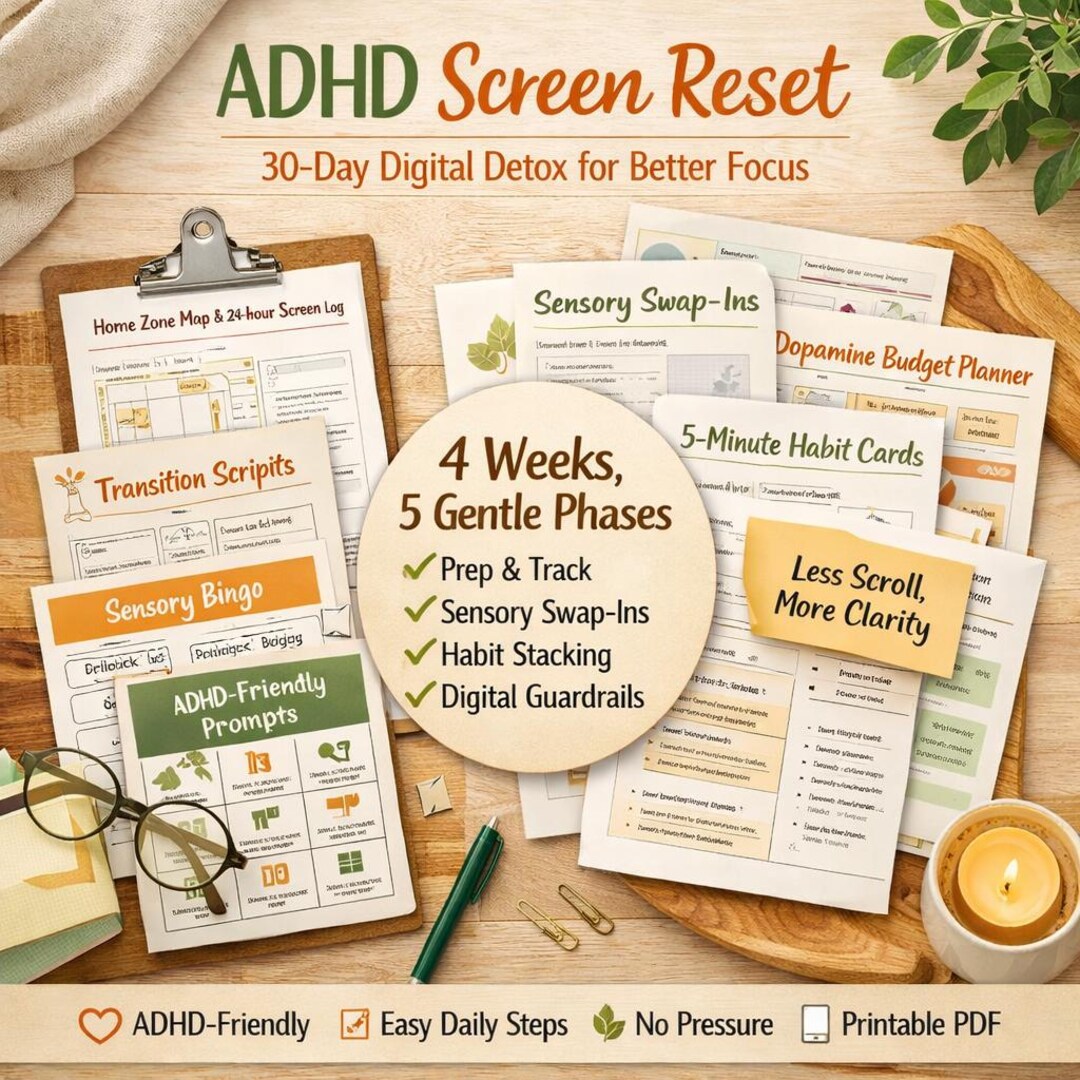 ADHD Screen Reset: 30-day Digital Detox for Better Focus - Etsy