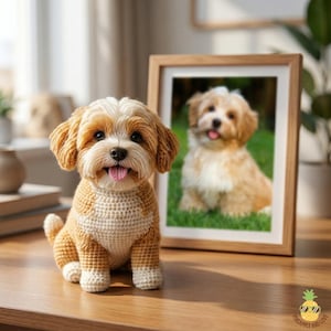 Custom Dog Crochet Doll From Photo, Handmade Pet Memory Keepsake
