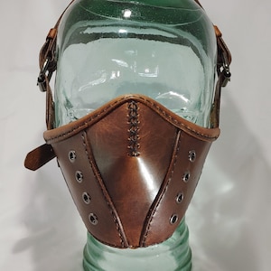 Leather Bondage Mask Bondage Fetish Cosplay Heavy Duty