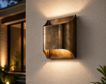 wall sconce brass mid century 2-light Indoor wall lamp fixture light black patina