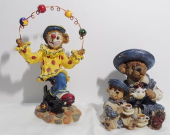 Set of 2 Boyds Bears Bearstone Collection Gizmoe - Life's a Juggle and Berrieweathers Fine Cup Of Tea