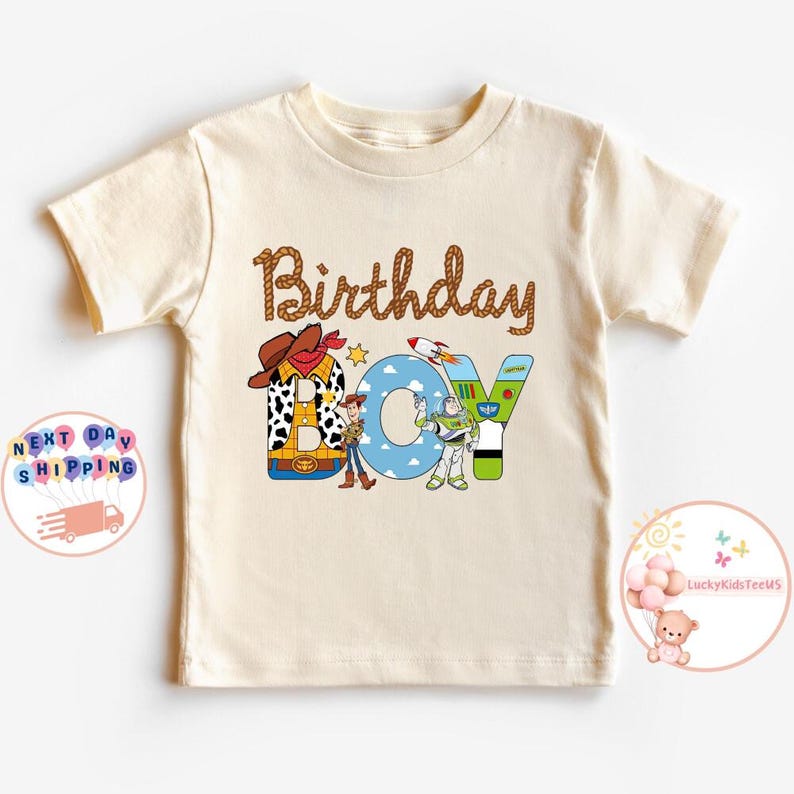 Toy Story Birthday Boys Sweatshirt, Disneyland Toy Story Toddler Shirt, Boys Birthday Shirt, Disneyland Family Bodysuit, Birthday Gift image 1