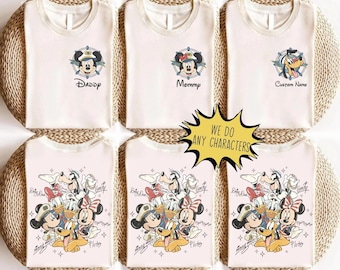 Personalized Disneyland Cruise Squad Shirt, Retro Mickey and Friends Cruise, Disneyland Cruise Trip Shirt, Disneyland Summer Shirt